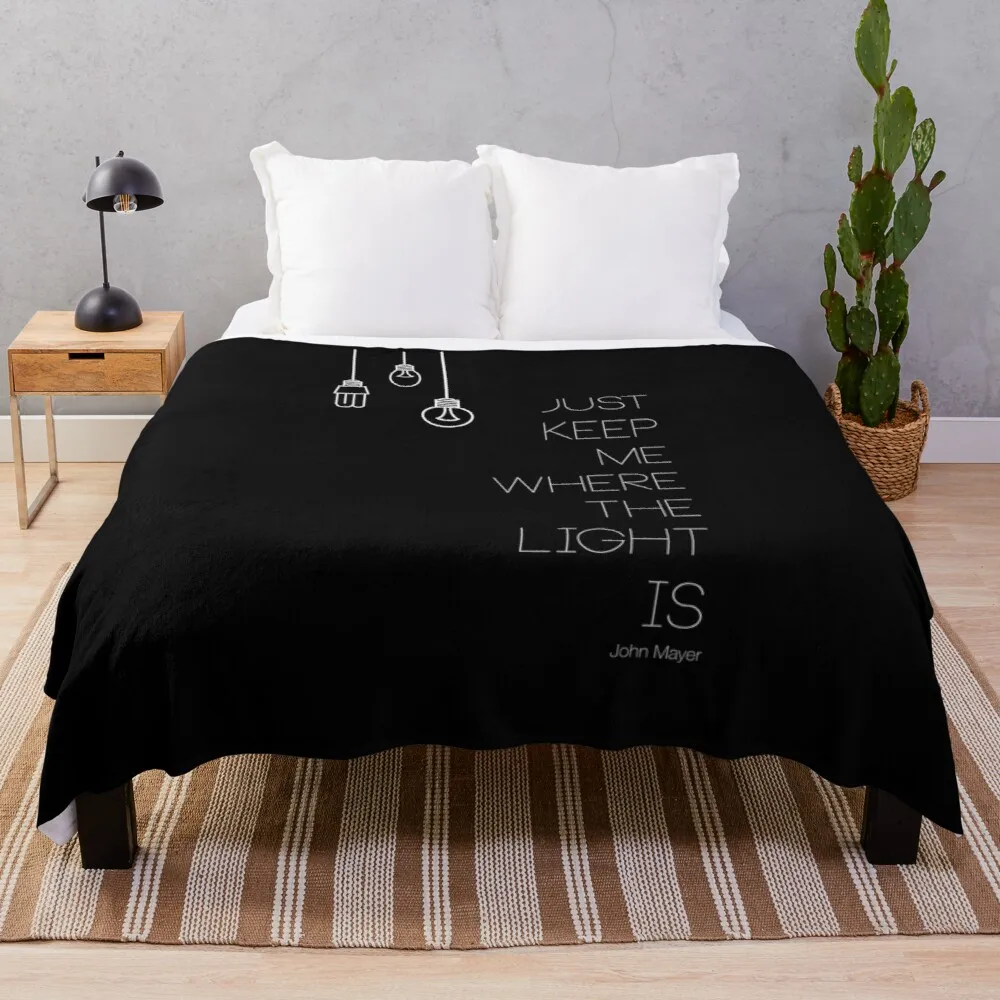 

ravity by John Mayer, in white Throw Blanket Crochet Blankets