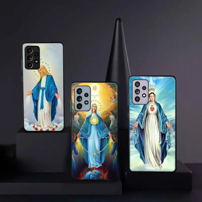 

Retro Bless Virgin Mary painting Phone Case For Samsung galaxy A S note 10 12 20 32 40 50 51 52 70 71 72 21 fe s ultra plus