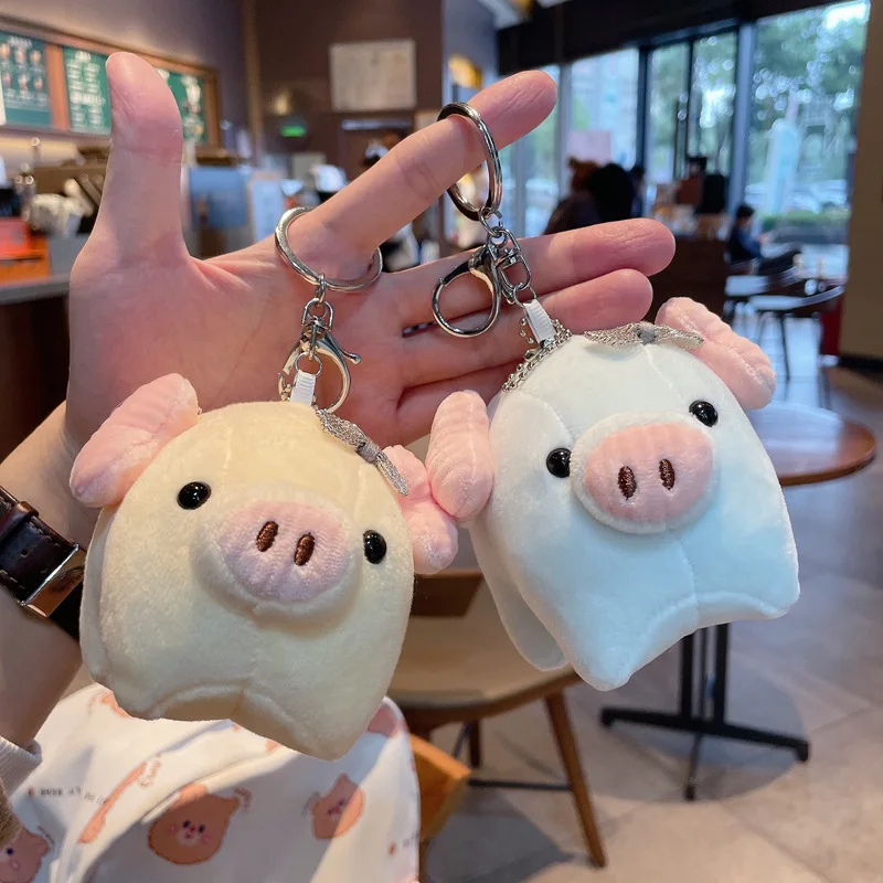 

Мультяшный милый плюшевый брелок свинка Модный мягкий животный свинья кукла сумка Подвеска Автомобильный Брелок-ключи Женские аксессуары ...