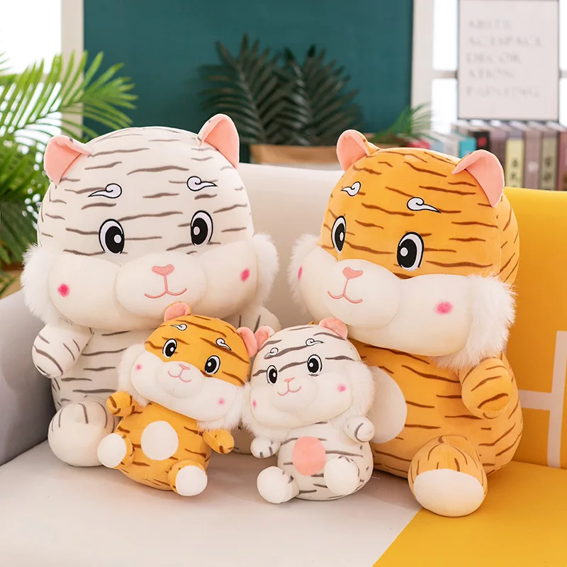 

2022 Kawaii Simulation Baby Tiger Plush Toy Stuffed Soft Wild Animal Forest Tiger Pillow Dolls Decoration For Kids Birthday Gift