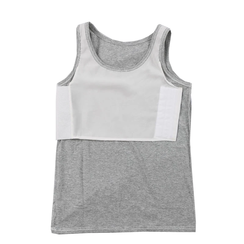 HaleyChan Women's Summer Chiffon Mesh Chest Binder for Trans Lesbian Tomboy Transgender FTM Plus Size Corset Top Tank Top Vest