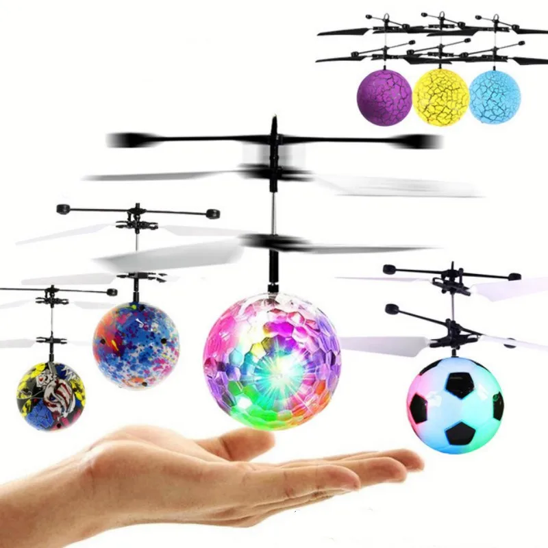 

Flying Ball Toys Colorful Shinning LED Drone Flying Ball Helicopter Light Ball Induction Quadcopter Aircraft Kids Toy