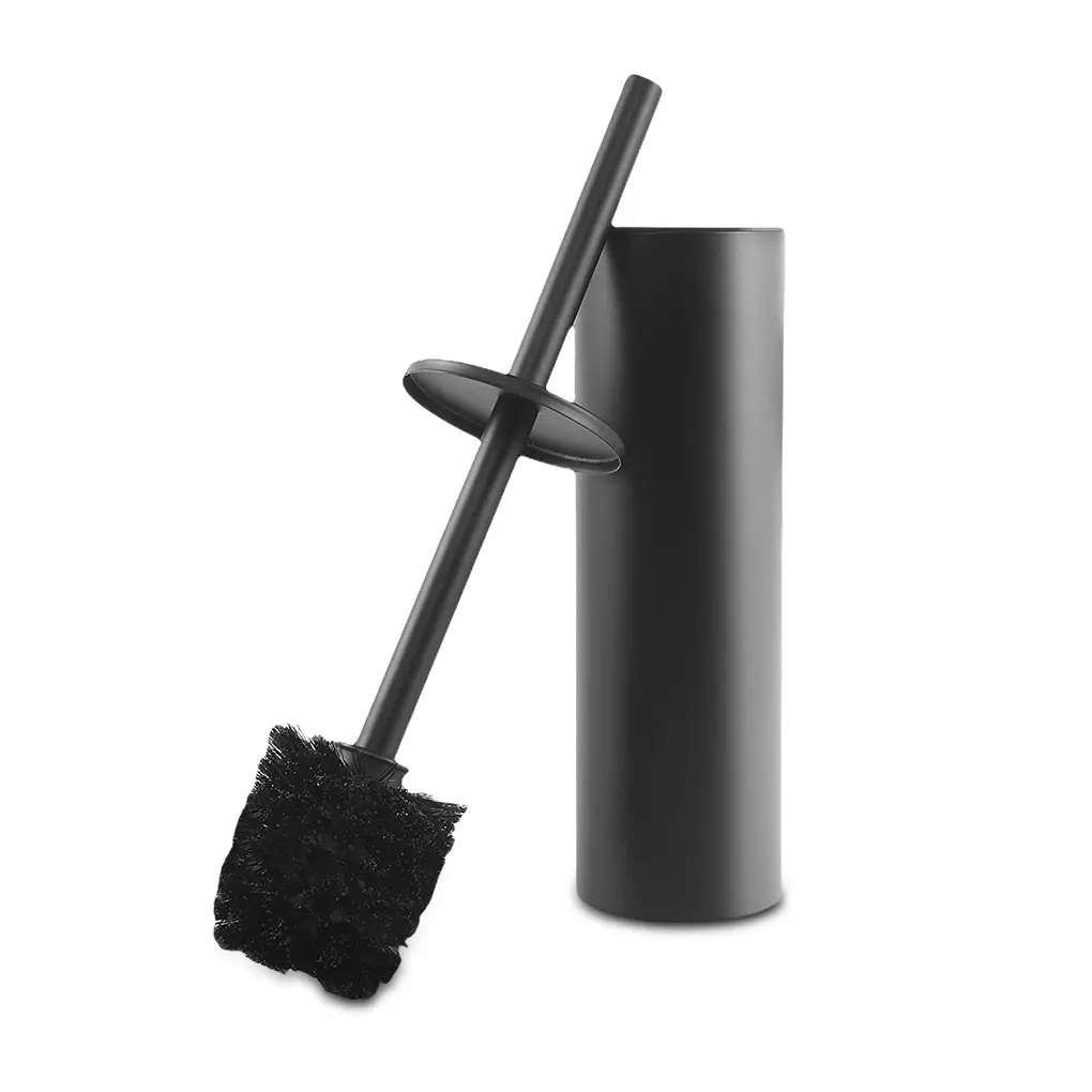 

Bathroom Black Toilet Brush Holder Set With Trump Bar 304 Stainless Steel Wall Mounted Toilet Brushes For Cleaning Storage