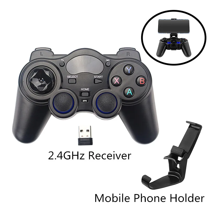 

Беспроводной геймпад для телефона Android/ПК/PS3/ТВ-приставки, джойстик 2,4G, USB-приемник, джойпад, ПК, игровой контроллер для смартфона