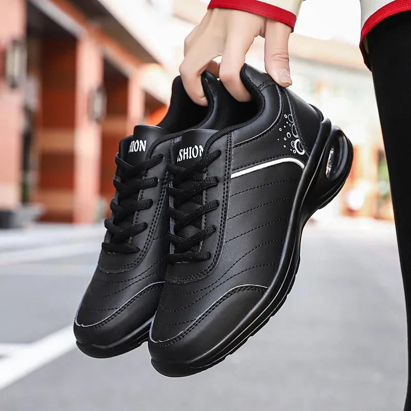 Sneakers Women Fashion Leather Casual Shoes Air Cushion Running Shoes Comfortable Outdoor Waterproof Columbia Sports Shoes