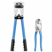 Cable Crimper Cutter and Cable Wire Cutter Tool Set Cable Pliers Peeling Shear Stripping Tools for 10, 8, 6, 4, 2, 1/0 AWG Wire