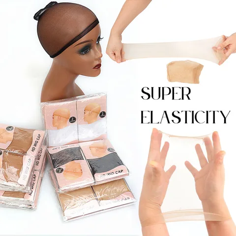 10-шт шапочки для парика для женщин HD шапочка для парика для кружевного переднего парика лысая шапочка для париков черный коричневый невидимый HD чулок шапочки для париков