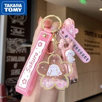 takara tomy floating milk bottle crystal ice cream keychain cartoon hello kitty nail clipper keychain bag pendant