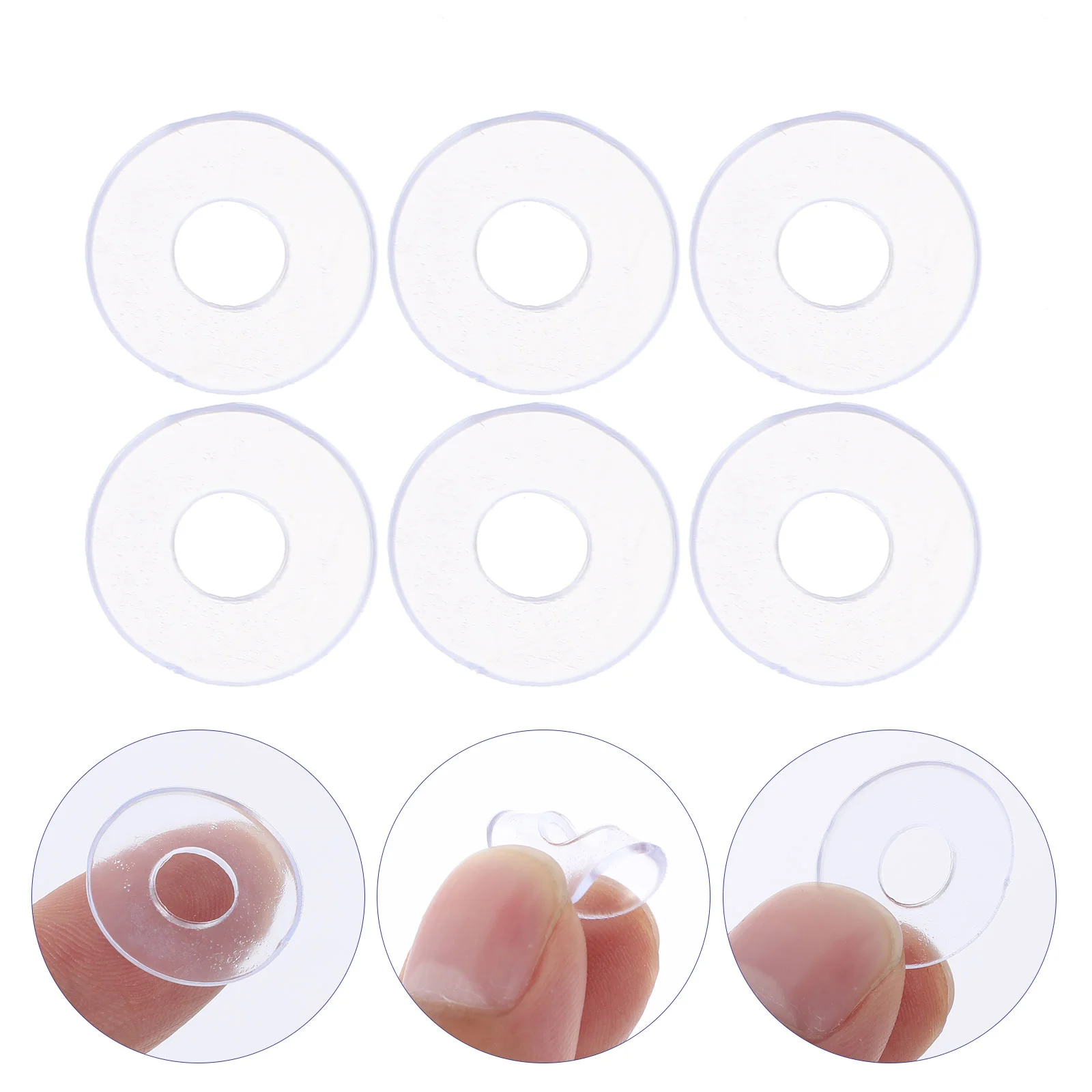

50 Pcs Rubber Flat Washer Vinyl Replacement Washer Washers for Shower Door Handle Transparent Gasket Clear Plastic Washers