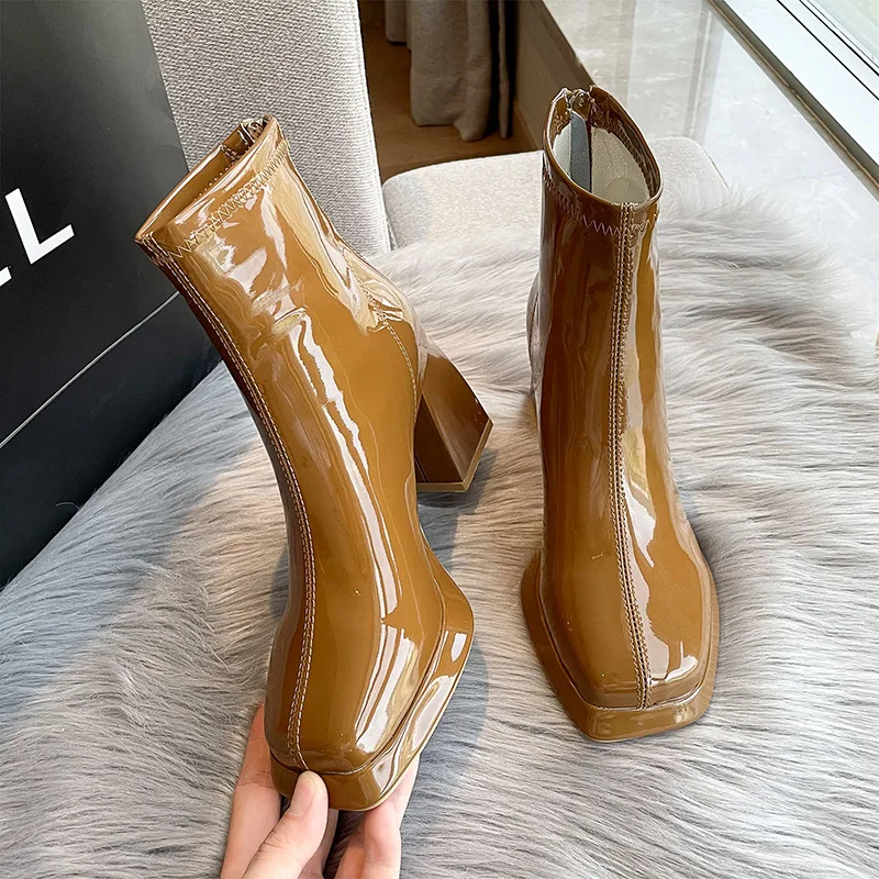 

Новинка 2022, зимняя короткая плюшевая женская обувь, сапоги 62101