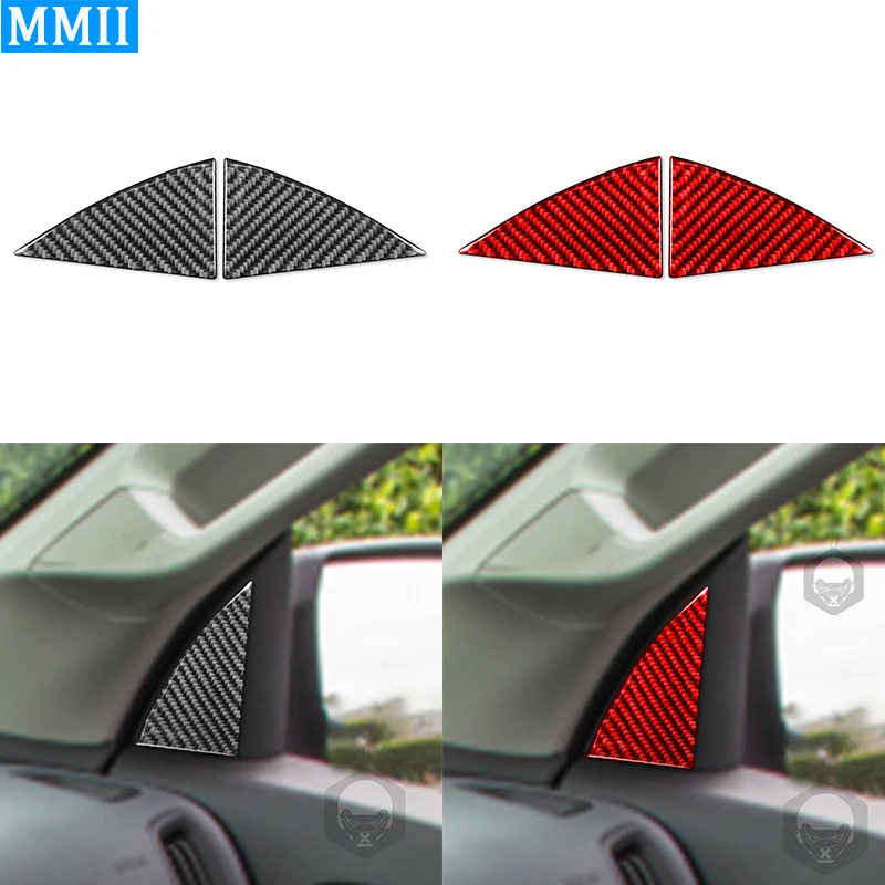 

Для Chevrolet Колорадо GMC Каньон 2015-2022 углеродное волокно внутренняя дверь стойка треугольник Стайлинг автомобиля отделка Декоративная наклейк...