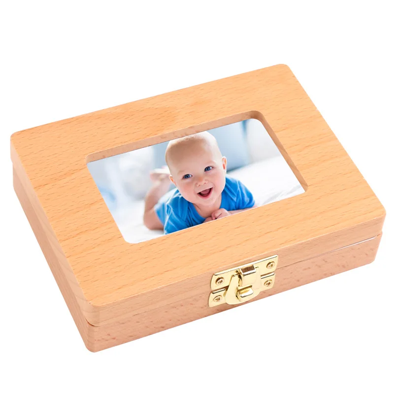 Photo Frame Baby Tooth Box Crafts House Lanugo Teeth Keepsake Gift M |