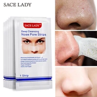 sace lady nose blackhead remover nose pore black dot cleaning strips mask for acne deep clean treatment sticker skin care 5pcs
