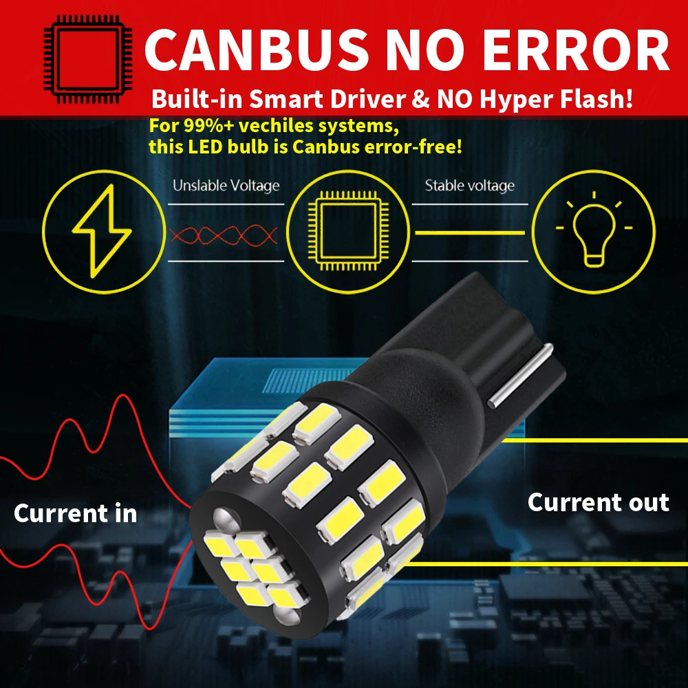 2 шт. светодиодные лампы Canbus T10 W5W для салона автомобиля Skoda Octavia A7 A5 Fabia Rapid Superb Yeti Felicia Rs Citigo - без ошибок при работе (art.: 3920dbe75938a) - 3920dbe75938a
