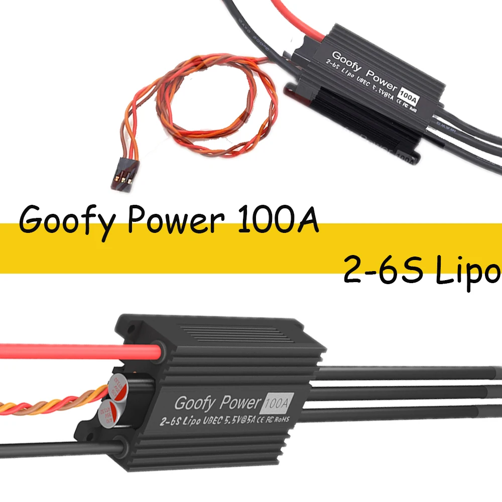 

Electronic Governor 2-6S Goopy Power 100A Brushless ESC With SBEC For EDF RC Airplanes Helicopter