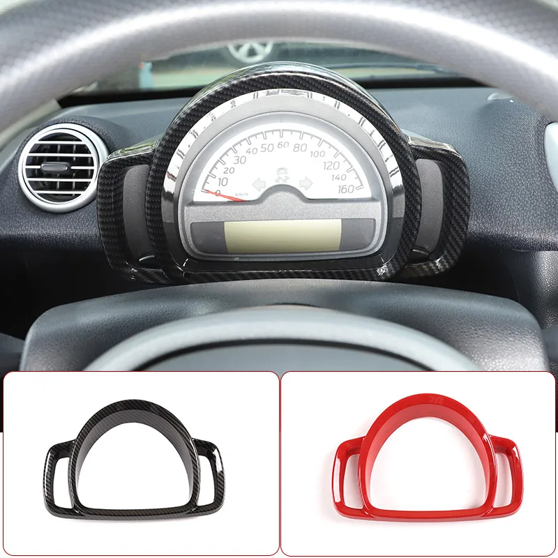 

For Mercedes-Benz Smart 451 Fortwo 2009-2015 ABS Carbon Fiber Dashboard Decorative Cover Sticker Car Interior Accessories