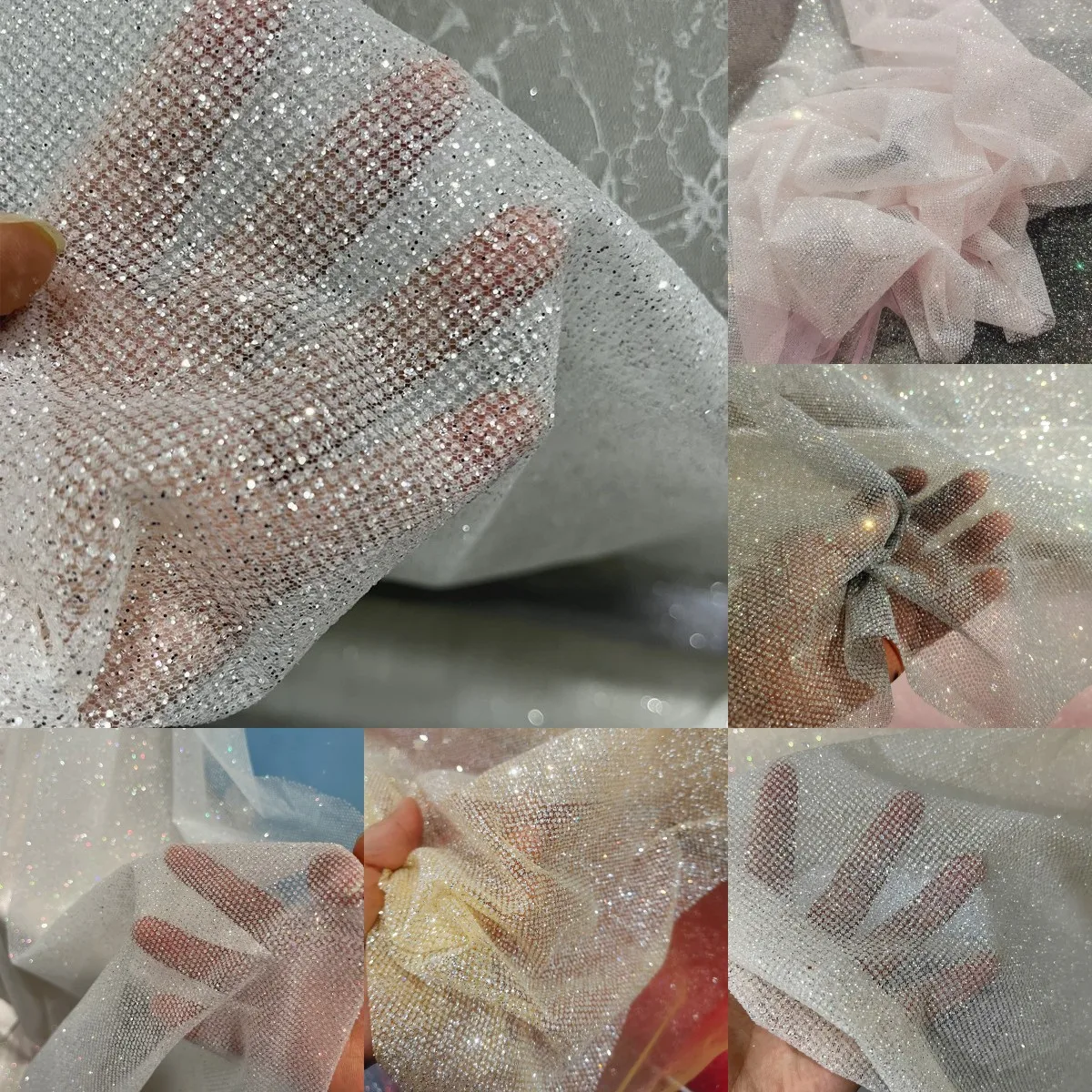 

Яркая блестящая паста, Алмазные блестки, сетчатая ткань для свадебного платья