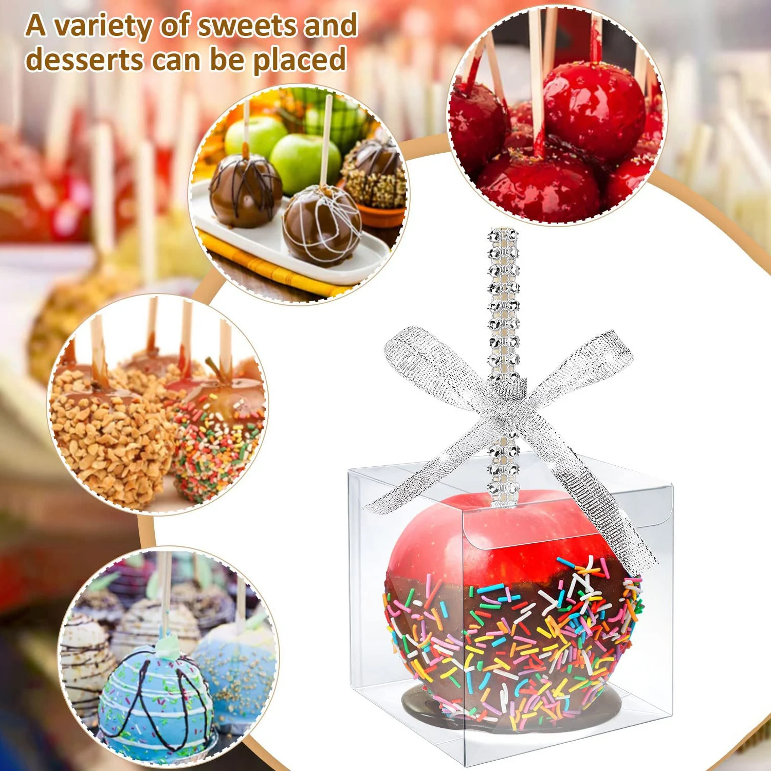 Es With Hole 4x4x4 Inch Clear Chocolate Bomb Boxes Small Gift Boxes Cupcake Christmas Party Favor
