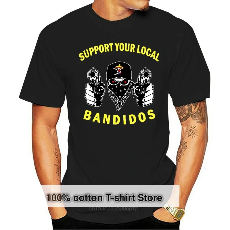 

Черная футболка Bandidos размером Mc