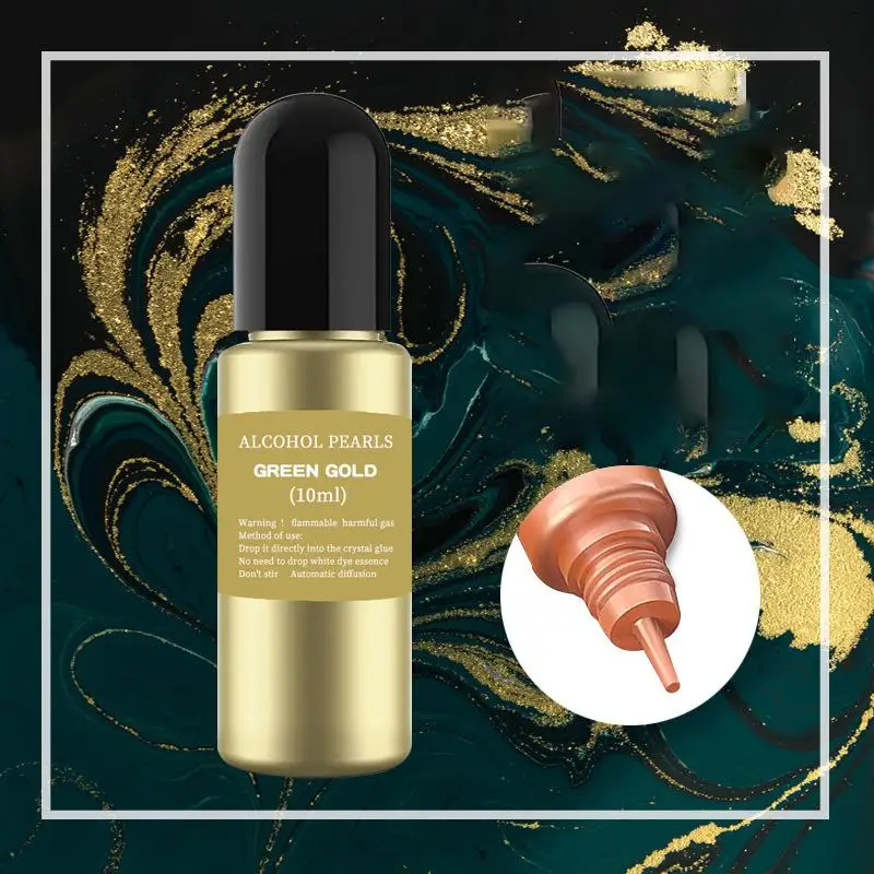 10ml Metal Dye Epoxy Resin Mold Pigment Alcohol Liquid Colorant 3D Ink Diffusion DIY Jewelry Crafts Making Accessories |