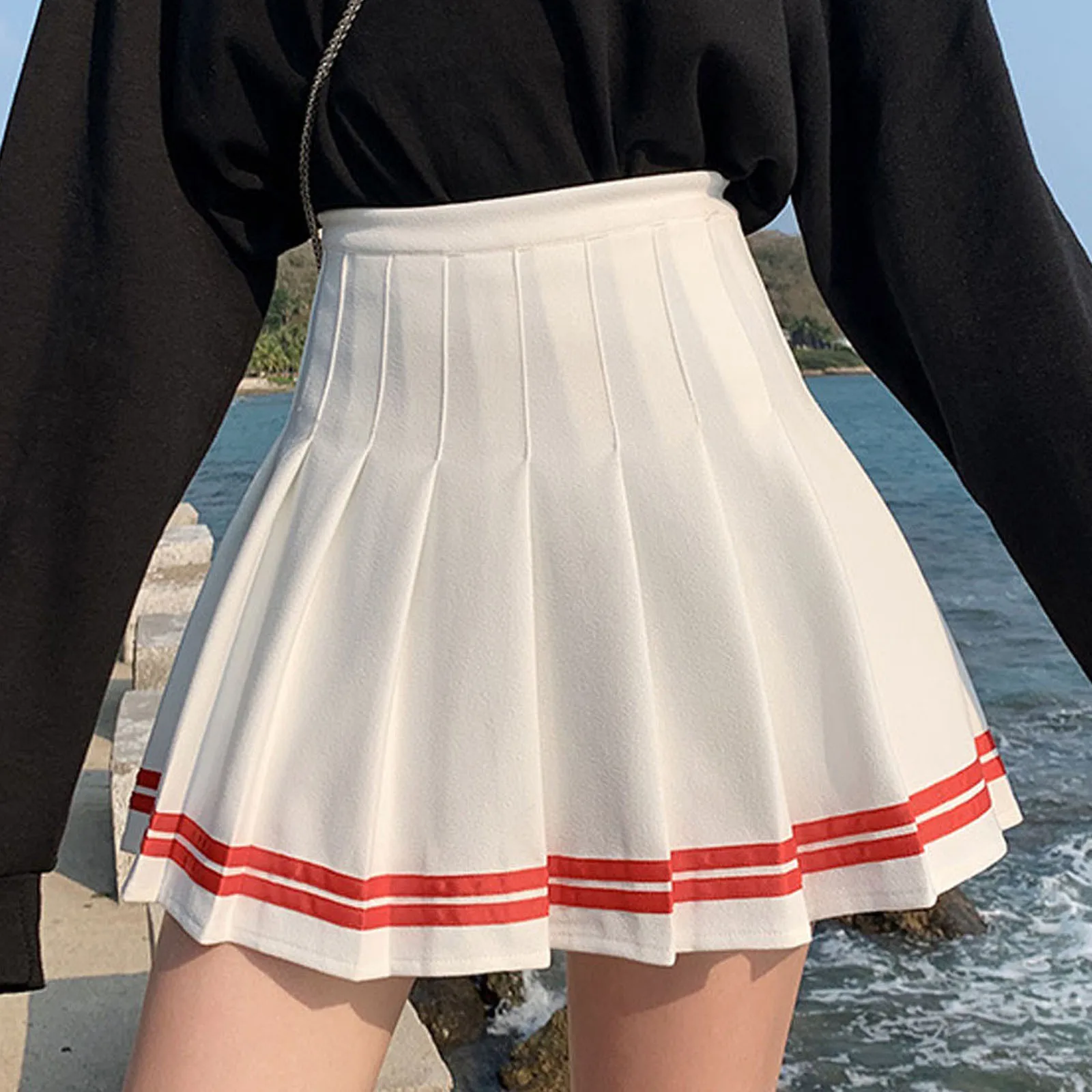 

Юбка женская клетчатая трапециевидная, модная плиссированная короткая юбка с завышенной талией, элегантная облегающая, летняя