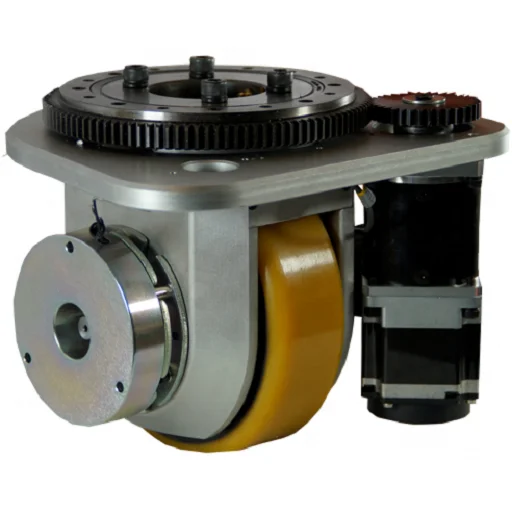 AGV Mini Steerable Drive Wheel Assembly 48V 100W with Steering Motor for Light Load AGV 350kg