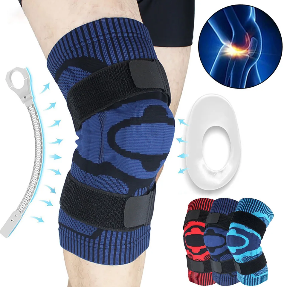 

1 шт. спортивные наколенники для фитнеса, поддерживающие бандажные скобы, эластичный нейлоновый компрессионный рукав для баскетбола, защита для артрита