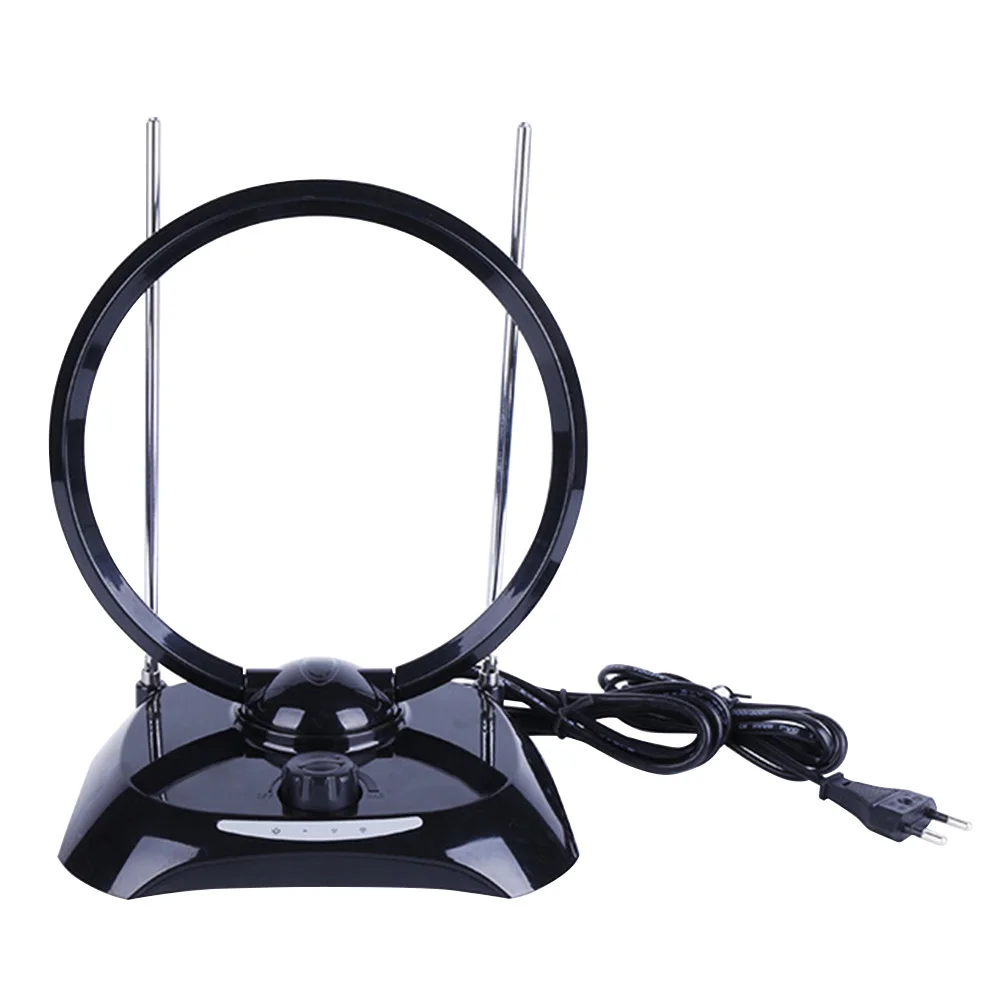 

Coax Cable Long Range Indoor Antenna With Amplifier For Digital TV Home Signal Booster Easy Install Broadcast VHF UHF HD Office
