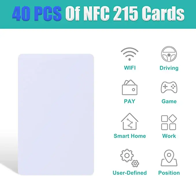 

40 Pieces Entrance Door Access Cards 8 Digit Password ID Public Transportation Tags Fast Speed Readable Writable Card