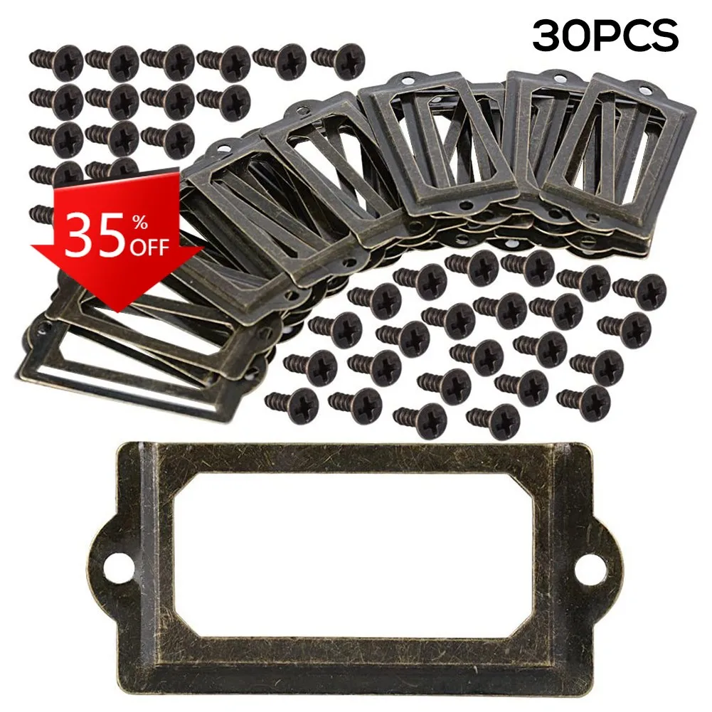 

Cupboard Drawer Labels Holder For Name Plates Gift Box Lockers Jewelry Box