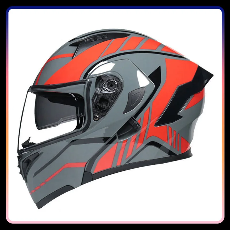 Модный мотоциклетный откидной шлем для мужчин и женщин закрытый в горошек кафе