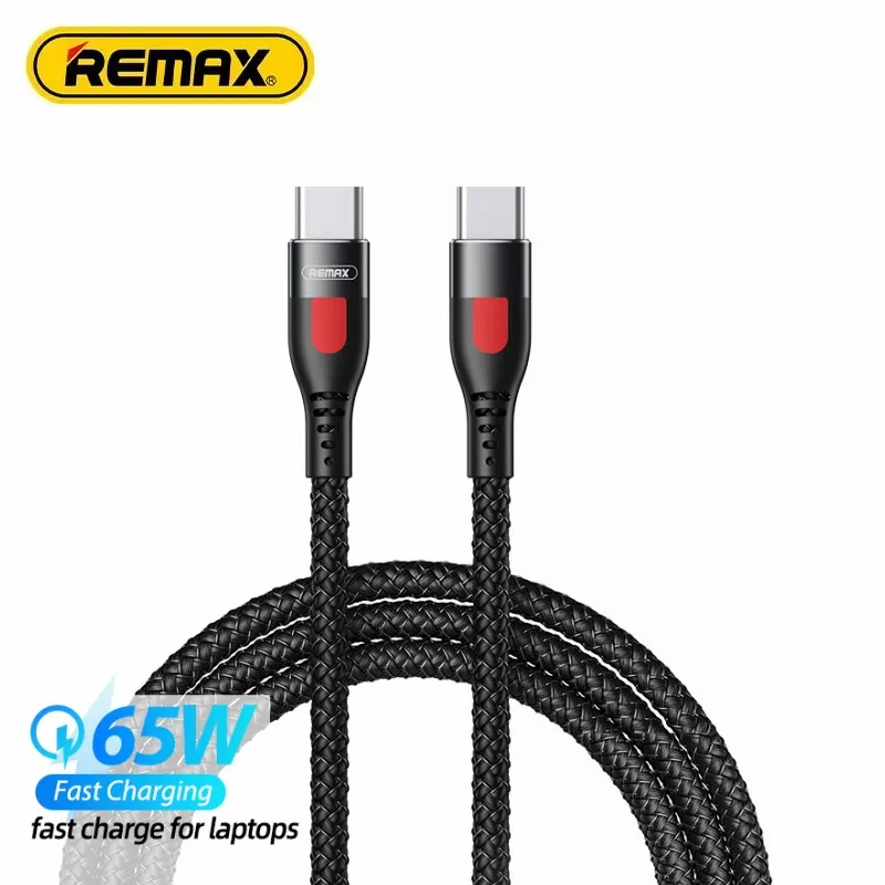 

REMAX 65W USB C To USB Type C Cable USBC PD Fast Charging Charger Cord USB-C To TypeC Cable 1M For Macbook Samsung Xiaomi Huawei