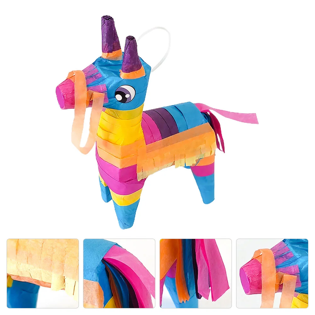 

Pinata Donkey Mexican Partypinatas Rainbow Cinco Mayo De Fiesta Mini Decoration Birthday Children Decorationssupplies