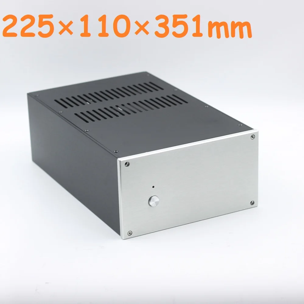 

W225 H110 D311 Anodized Aluminum Power Amplifier Supply Chassis Preamp Amp Housing DAC Decoder Enclosure Headphone Music Box PSU