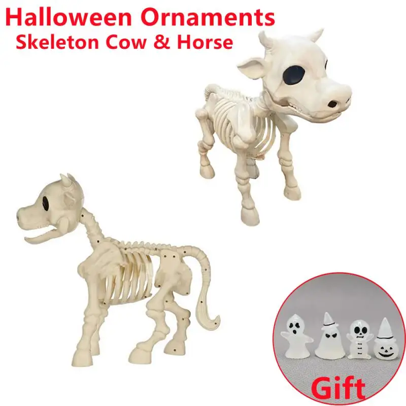 

Halloween Cow And Horse Skeleton Spooky Skeleton Halloween Decor Realistic Skull Skeleton Decor Halloween Tricky Decoration Prop