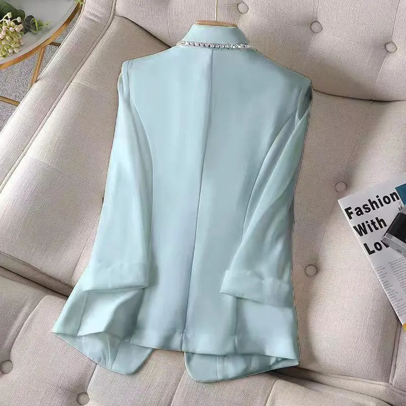 Diamond-encrusted Suit 2023 Spring and Summer New High-end Small Jacket Design Sense of Fashion Casual Suit