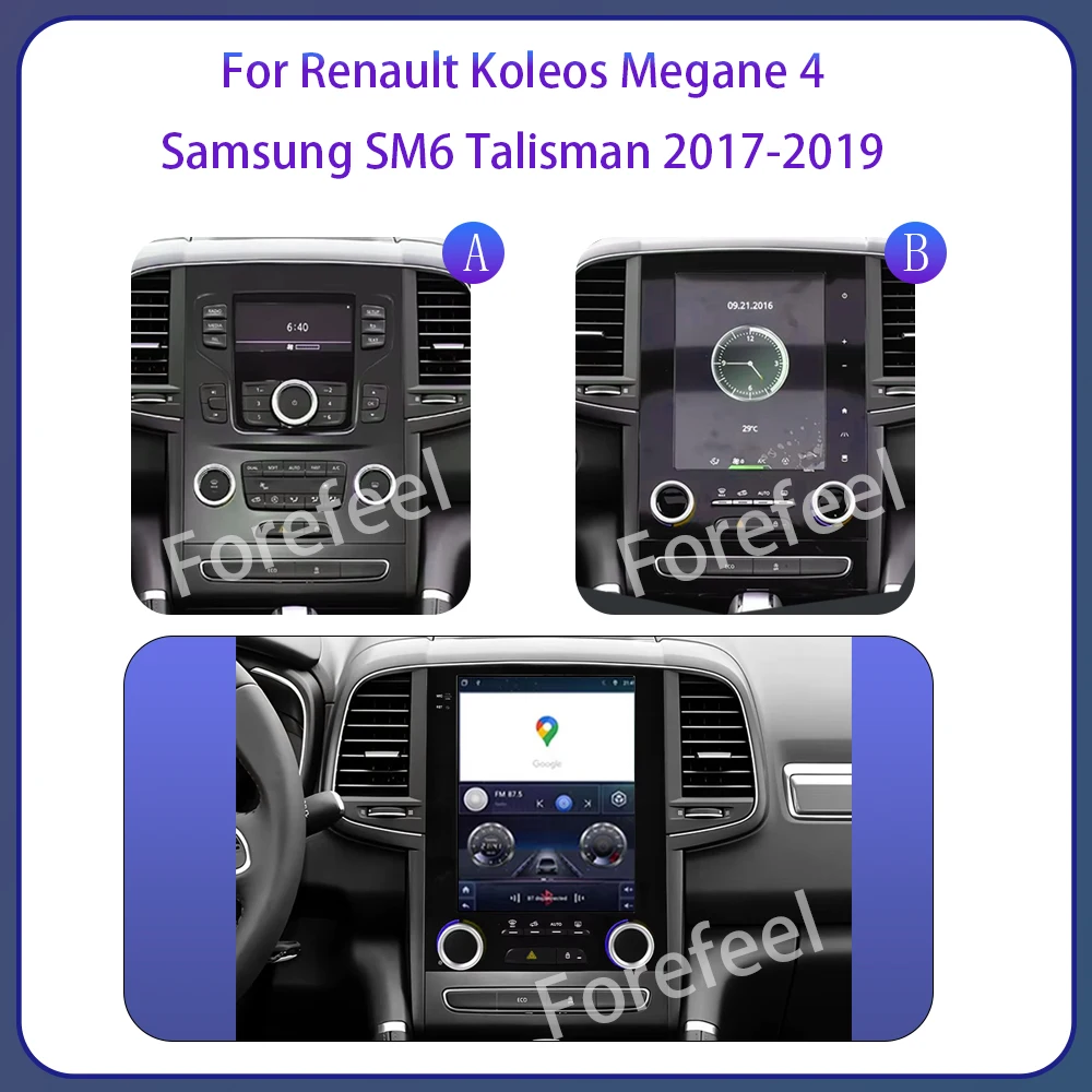 9 7-дюймовый Android 14 для Renault Koleos Megane 4 Samsung SM6 Talisman 2017-2019 автомобильное радио