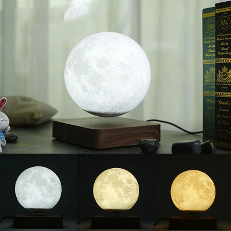 

New LED Night Lamp Levitating Creative 3D Touch Magnetic Levitation Moon Lamp Night Light Rotating LED Moon Floating Lamp
