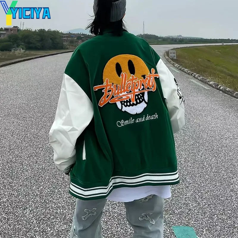 

YICIYA Bomber Woman Varsity Jackte Baseball Jacket Velvet Embroidery High Quality TOP 2022 New Coat Vintage Jackets Bombers Met