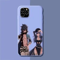 anime fairy tail phone case soft solid color for iphone 11 12 13 mini pro xs max 8 7 6 6s plus x xr