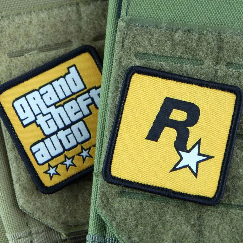 Вышитая нашивка Grand Theft Auto Five Star Citizens тактический значок R-star для одежды сумка