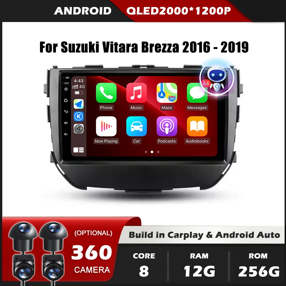 360-камера DSP Carplay для Suzuki Vitara Brezza 2016-2019 GPS-навигация Android Авто Стерео Мультимедийный