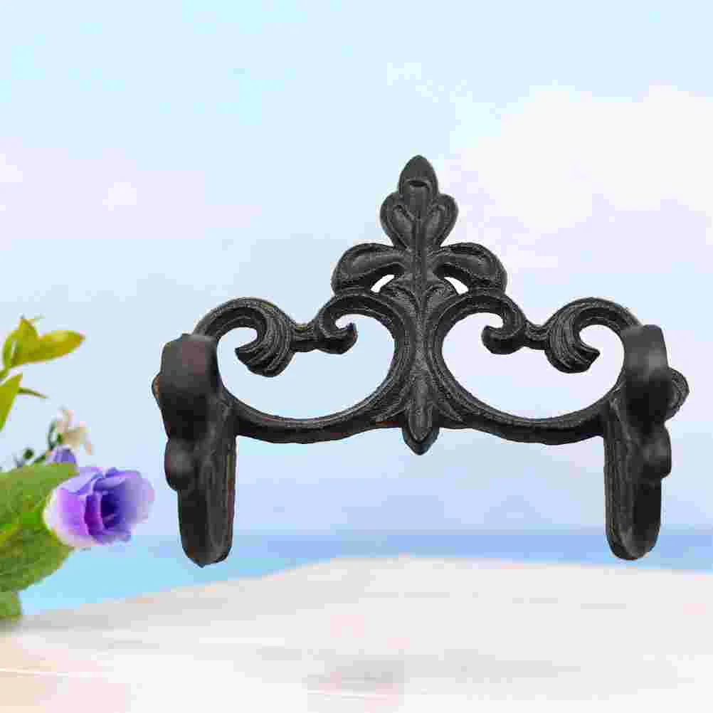 

Wrought Bathroom Paper Storage Rack Creative Bathroom Wall Hanging Paper Towel Shelf Metal Decoration Stand (Black)