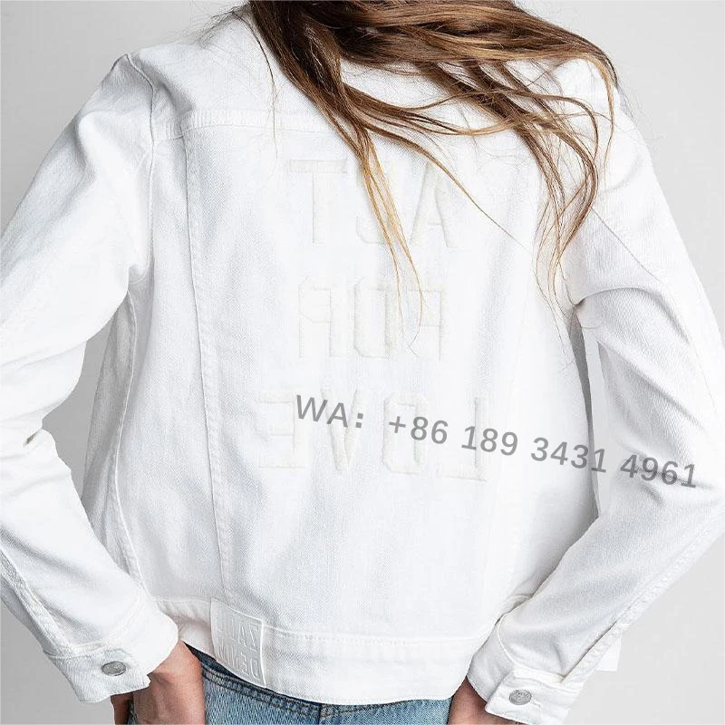 Zadig осенние куртки женские повседневные белые уличные джинсовые зимние