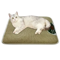 pet rattan cooling mat breathable non slip pet mat dog cat summer pet cooling pad wear resistant sleeping bed cat products