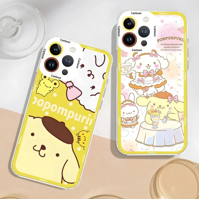 Чехол для телефона Caeroon с помпоном Purin для Iphone 13 Pro Max 12 Mini 14 11, мягкий силиконовый прозрачный чехол с ангельским глазом