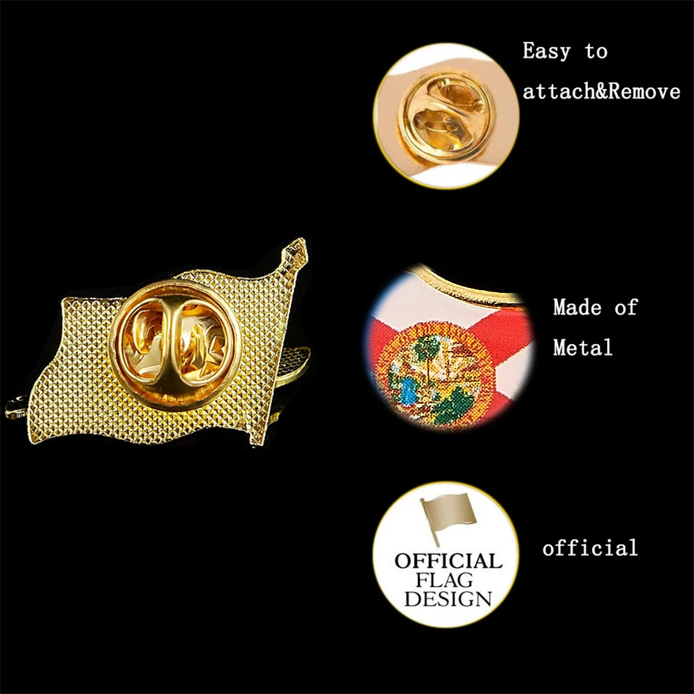 Цветная булавка с лацканами штата Флориды Майами аксессуар для одежды украшение