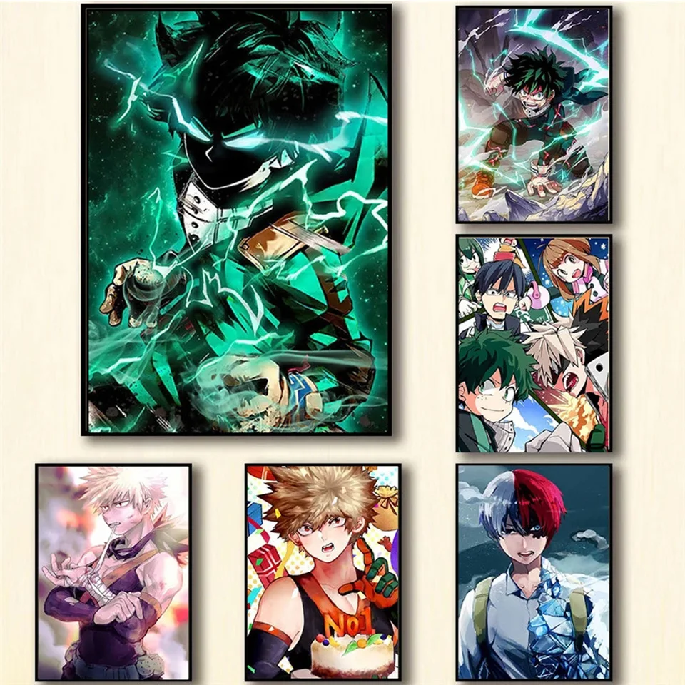 

New 5D Diamond Painting Japanese Anime My Hero Academia Diamond Embroidery Rhinestone Mosaic Home Decor Cross Stitch Kit Picture