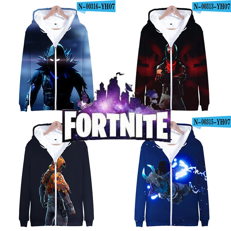 

Zipper Hoodie Fortnite Sweatshirt Kids Battle Royale Hoodies Children Victory Hoody Adult Men Women Hooded Pocket Clothes