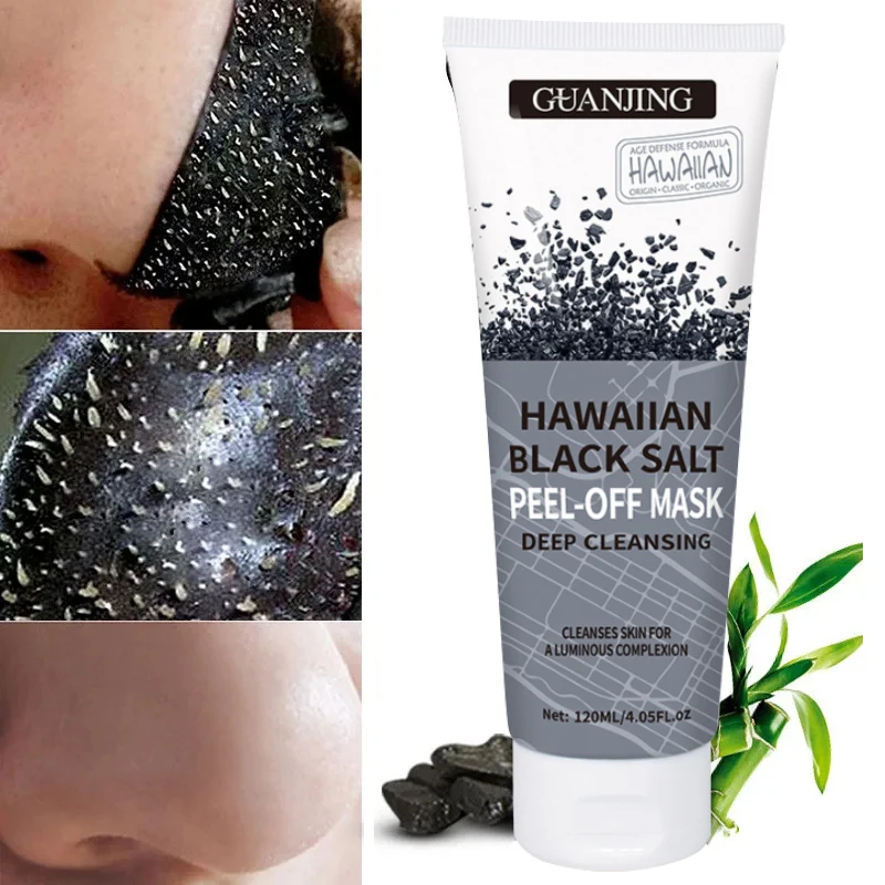 

Black Salt Peel-off Mask Oil Control Moisturizing Removing Blackheads Acne Shrink Pores Gentle Cleansing Facial Treatment 120ml